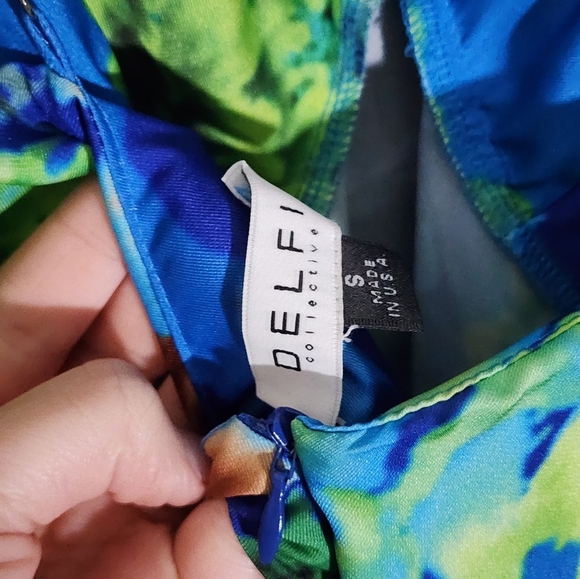 Delfi Collective Floral Blue Dress - Picture 4 of 4